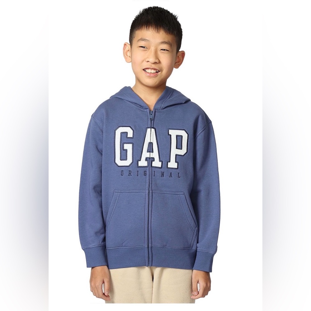 GAP Kids Blue Full-Zip Fleece Hoodie Size Medium (8) Brand new